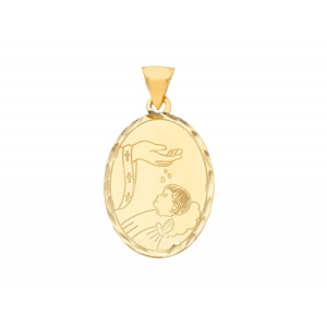 Medaglia Ciondolo da Battesimo Oro Giallo 221664