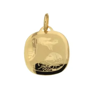 Medaglia Ciondolo da Battesimo Oro Giallo 803321714922