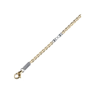 Collana Uomo in Oro Giallo e Bianco GL100034