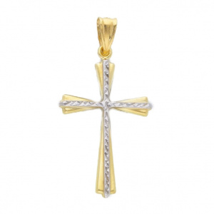 Croce uomo in Oro Giallo e Bianco GL-SON115817