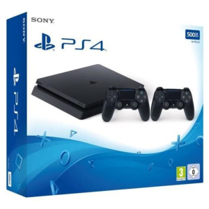 PS4 Slim 500 GB nero + Controller DualShock PS4 2nd – nero – Ricondizionato – Condizioni eccellenti