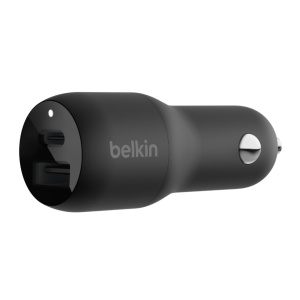 Belkin CCB004BTBK Caricatore per dispositivi mobili Smartphone, Tablet Nero Accendisigari, Ricarica rapida USB per interni, esterni – nuovo
