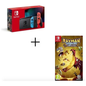 Switch Neon 32GB + Rayman Legends, Rosso, Blu – nuovo