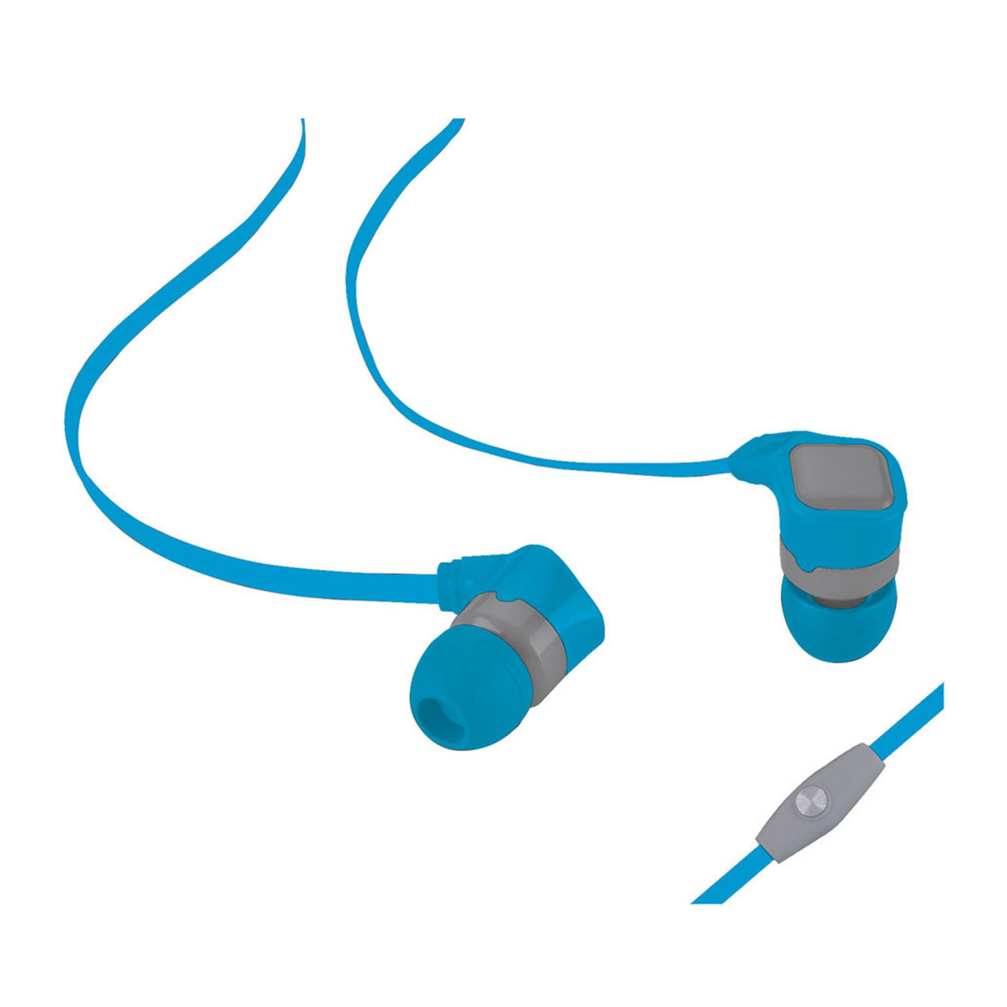 WE cuffie intrauricolari e microfono, cuffie intrauricolari cablate con jack piatto da 3,5 mm a cancellazione del rumore, cuffie stereo ergonomiche con microfono per iPhone, smartphone Android e lettori MP3 - Blu - nuovo