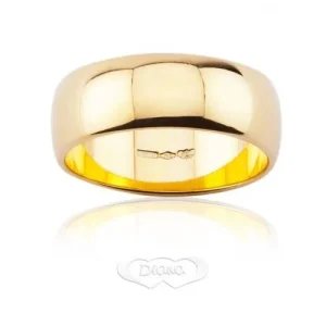 Fede nuziale DIANA Mantovana Oro giallo 7 mm