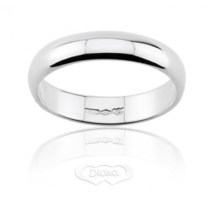 Fede Nuziale DIANA 5 grammi Oro bianco Classica Fascia Larga