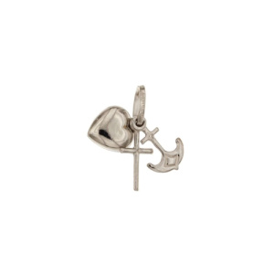 Ciondolo fede speranza carita’ oro bianco 803321708157