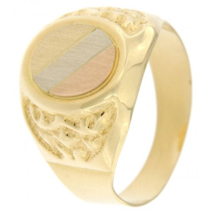 Anello Uomo Oro Giallo Bianco Rosa GL100193