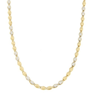 Collana Uomo Oro Giallo Bianco GL100345