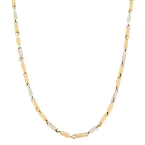 Collana Uomo Oro Giallo Bianco GL100350