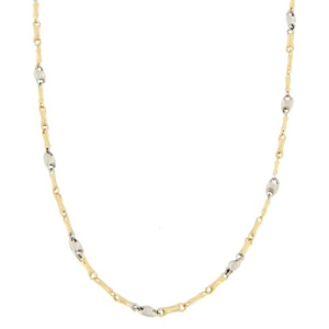 Collana Uomo Oro Giallo Bianco GL100352