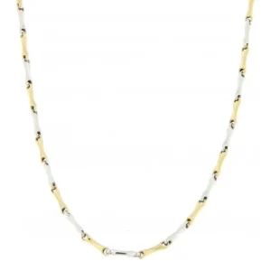 Collana Uomo Oro Giallo Bianco GL100357