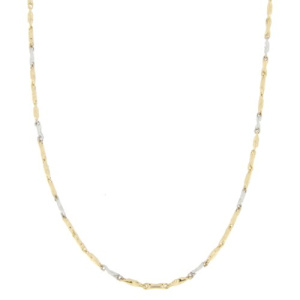 Collana Uomo Oro Giallo Bianco GL100358