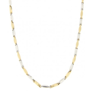 Collana Uomo Oro Giallo Bianco GL100359