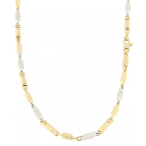 Collana Uomo Oro Giallo Bianco GL100366