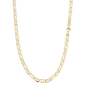 Collana Uomo Oro Giallo Bianco GL100380