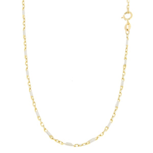 Collana Uomo Oro Giallo Bianco GL100392