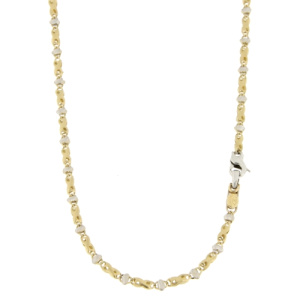 Collana Uomo Oro Giallo Bianco GL100394