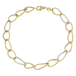 Bracciale Donna Oro Giallo Bianco GL100718