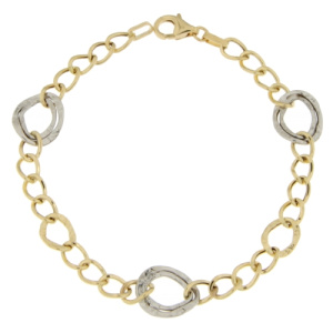 Bracciale Donna Oro Giallo Bianco GL100719