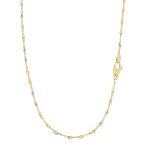 Collana Uomo Oro Giallo Bianco GL100769