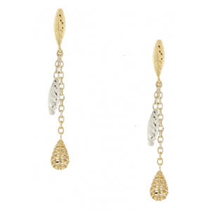 Orecchini Donna Oro Giallo Bianco GL100800