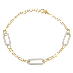 Bracciale Donna Oro Giallo Bianco GL101272