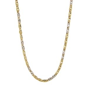 Collana Uomo Oro Giallo Bianco GL101411