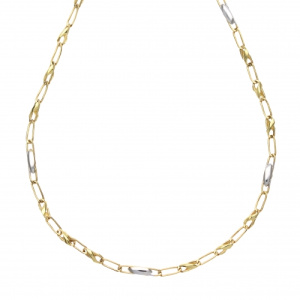 Collana Uomo Oro Giallo Bianco GL101517