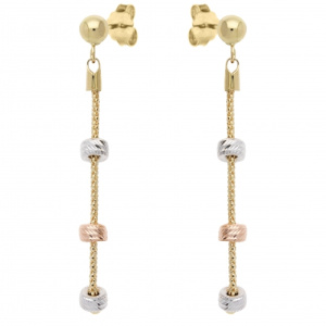 Orecchini Donna Oro Bianco Giallo Rosa GL101528