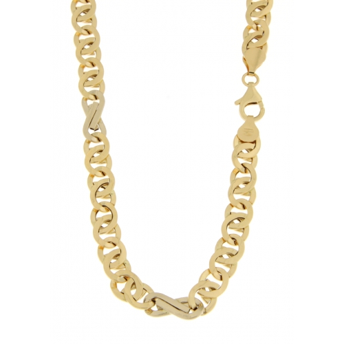 Collana Uomo Oro Giallo Bianco GL101726