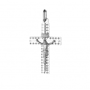 Ciondolo Croce Oro Bianco GL101748