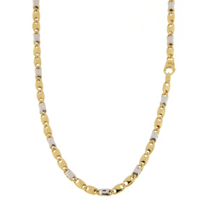 Collana Uomo Oro Giallo Bianco GL101855