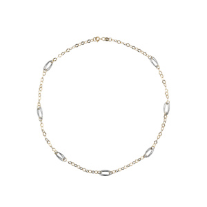 Collana Donna Oro Bianco Giallo GL102010