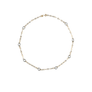 Collana Donna Oro Bianco Giallo GL102011