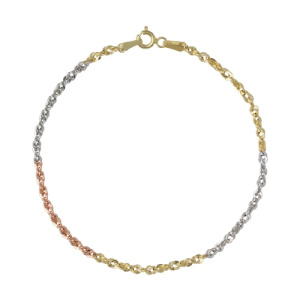 Bracciale Oro Bianco Giallo Rosa GL102103