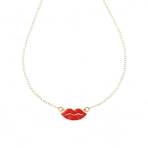 Collana Labbra Kiss Oro Giallo 18 KT GL101516