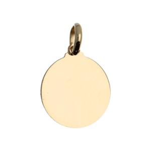 Ciondolo Medaglia Personalizzabile Oro Giallo GL102097