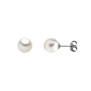 Orecchini Donna Perla in Oro Bianco 803321708052