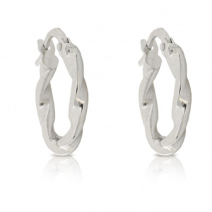 Orecchini a Cerchio Donna in Oro Bianco 803321709943
