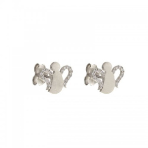 Orecchini donna con angeli Oro bianco 803321730107