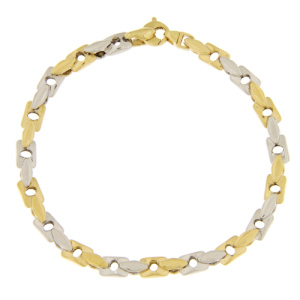 Bracciale Uomo Oro Bianco Giallo GL102060