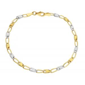 Bracciale Uomo Oro Giallo Bianco GL-SONMLP020GB21