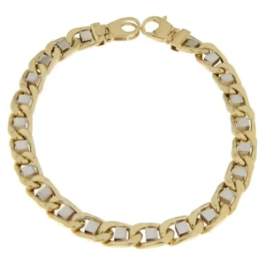 Bracciale Uomo Oro Giallo Bianco GL100555