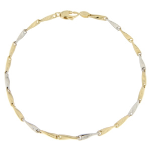 Bracciale Uomo Oro Giallo Bianco GL100752