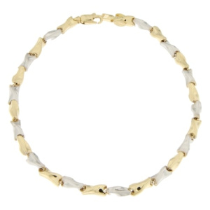 Bracciale Uomo Oro Giallo Bianco GL100755