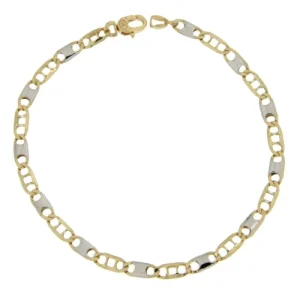 Bracciale Uomo Oro Giallo Bianco GL101119