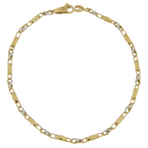 Bracciale Uomo Oro Giallo Bianco GL101138