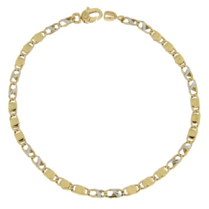 Bracciale Uomo Oro Giallo Bianco GL101139