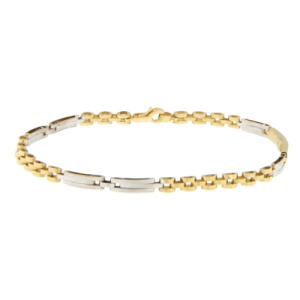 Bracciale Uomo Oro Giallo Bianco GL101216